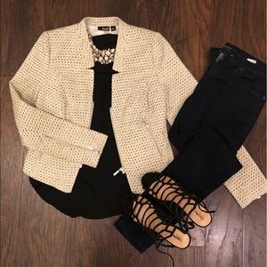 Cream tweed blazer